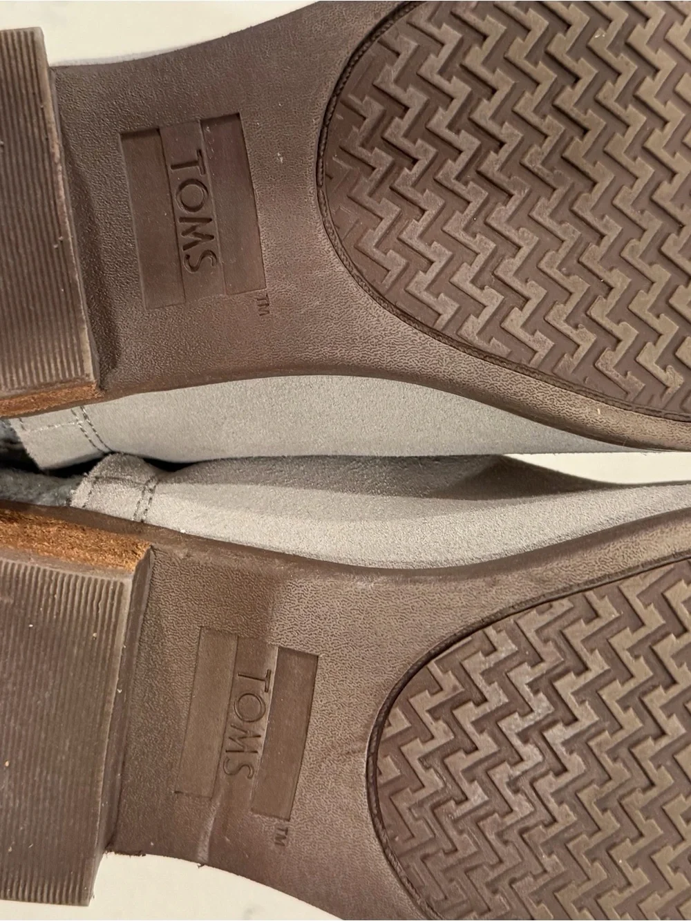 Toms Light Taupe Suede Booties